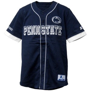 navy Penn State Baseball jersey with white accents and Athletic Logo